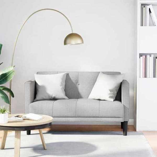 Maison Exclusive - Harmaa pilvikangas kahden hengen sohva 111 cm