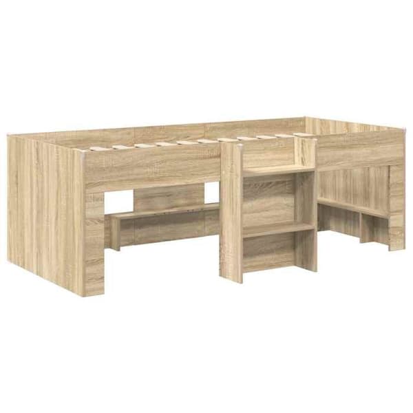 Maison Exclusive - Hög Sängram för Barn Sonoma Ek 80 x 200 cm