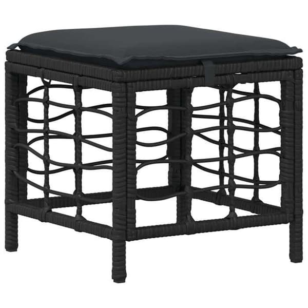 Maison Exclusive - Sæt af 3 pc. spisebord til haven i sort og grå svart och grått