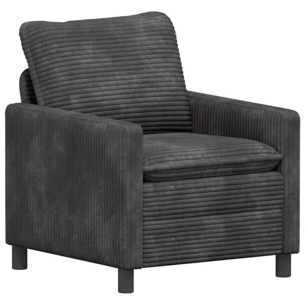 Maison Exclusive - 2-delars soffgrupp i mörkgrå polyester