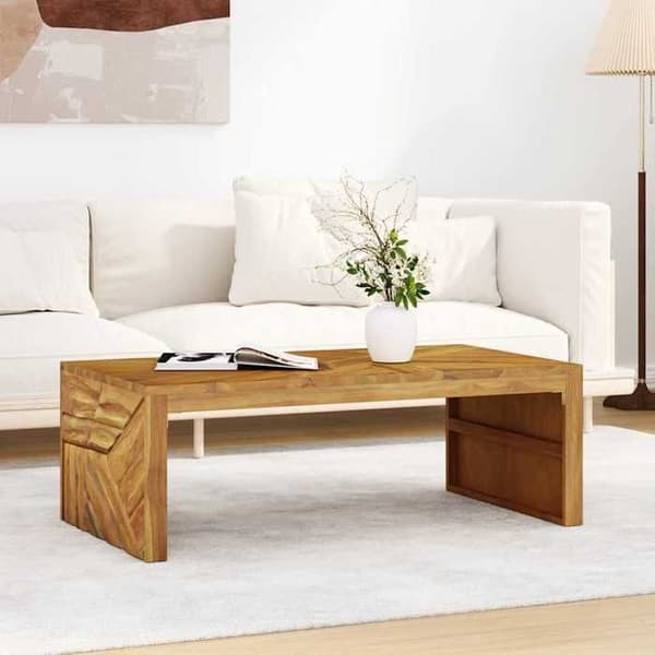 Bord - EKSKLUSIV HUS - 110x60x38 cm - Massivt teaktræ - Rektangulær - Velegnet til udendørs brug
