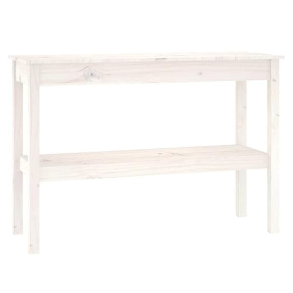 Maison Exclusive - Konsolbord Hvid 110x40x75 cm Solid fyrretræ