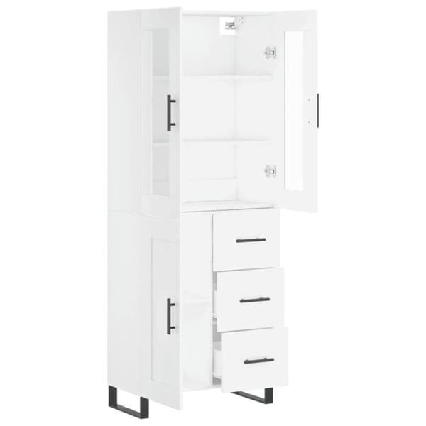 Maison Exclusive - Buffé hög Vit 69,5x34x180 cm Ingenjörsträ