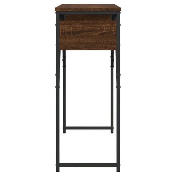 Maison Exclusive - Konsolbord med hylde i brunt egetræ 105x30x75 cm