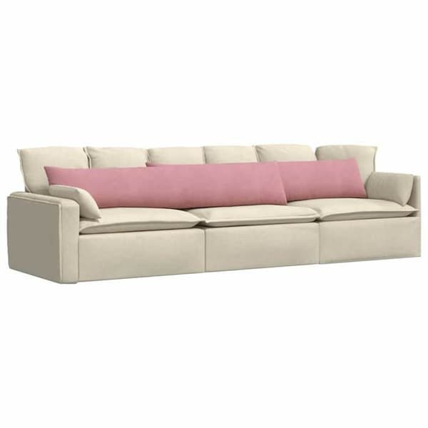 Sofa puder - EKSKLUSIV HUS - Moderne - Fløjl - Rosa - 200 x 40 cm Ros