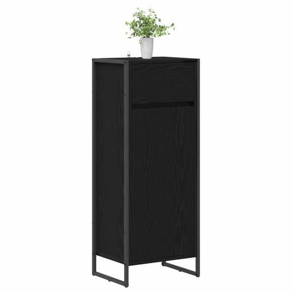 Maison Exclusive - Badeværelsesskab Sort eg 40 x 30 x 100 cm