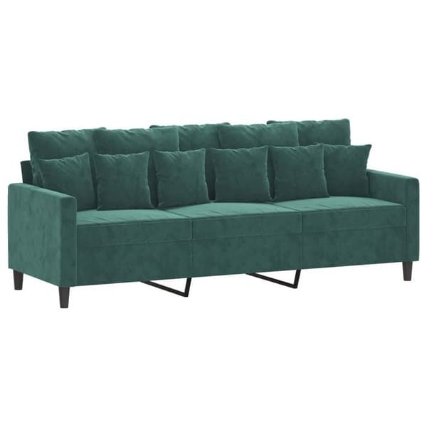 Maison Exclusive - Sæt af 3 sofaer med puder Mørkegrøn Velour