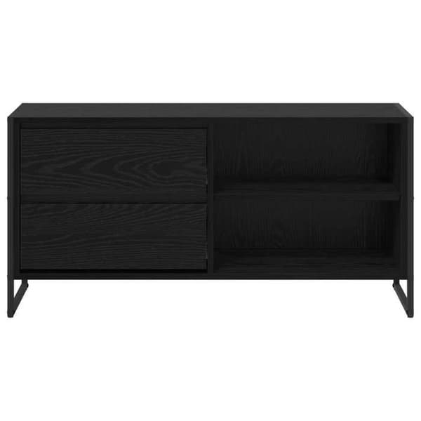 Maison Exclusive - TV-møbel 100 x 36 x 49,5 cm Sort eg Ingeniørtræ