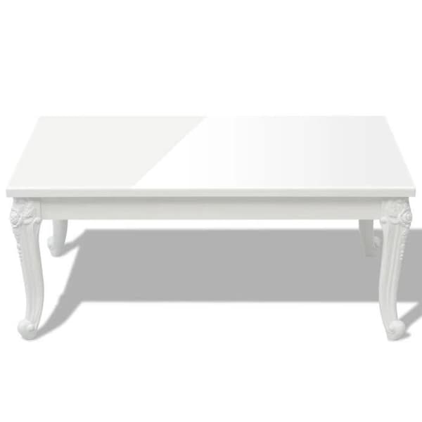 Maison Exclusive - Sofabord 100x60x42 cm Hvid blank Strålande vit