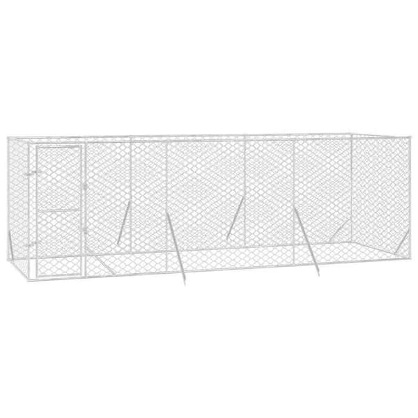 Maison Exclusive - Utomhus hundbur silver 6x2x2 m galvaniserat stål silver-