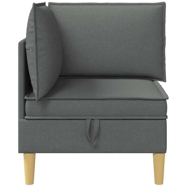 Maison Exclusive - Hjørnesofa med opbevaring Mørkegrå Stof