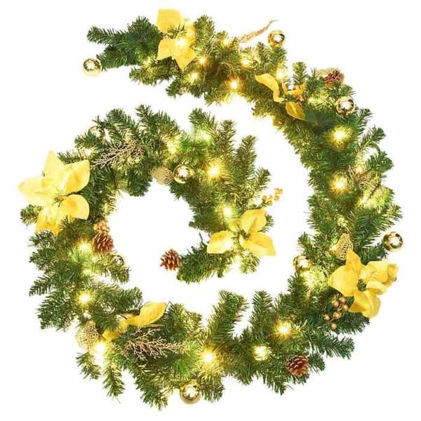 Maison Exclusive - Julelysguirlande med LED-lys Grøn 2,7 m PVC Grön