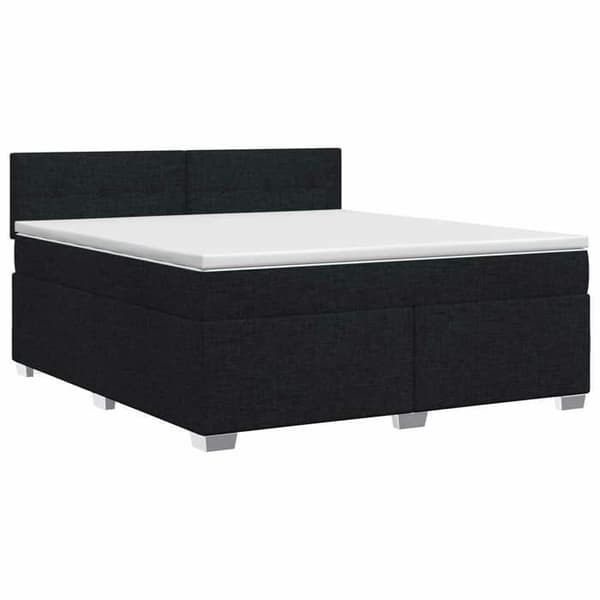 Maison Exclusive - Boxspring säng med madrass Svart 140 x 190 cm Tyg