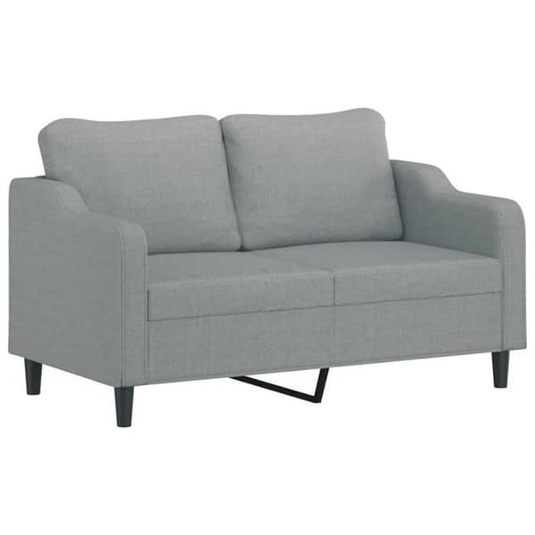 Soffa 2 platser - Maison Exclusive - Ljusgrå - Tyg 100% polyester - Robust metallram ljusgrått