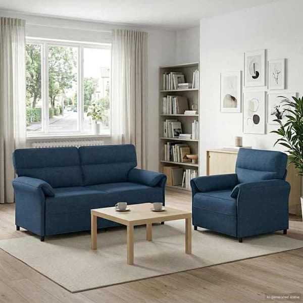 Maison Exclusive - Sæt af 2 Sofaer Blå Stof
