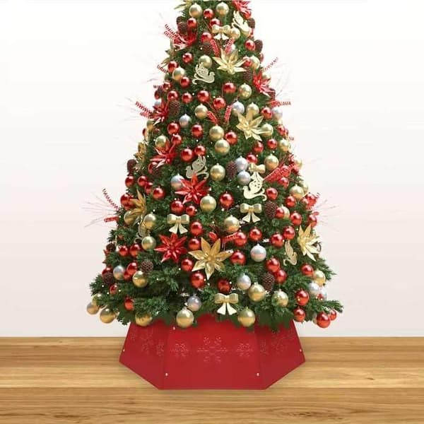 Maison Exclusive - Röd julgran kjol Ø68x25 cm