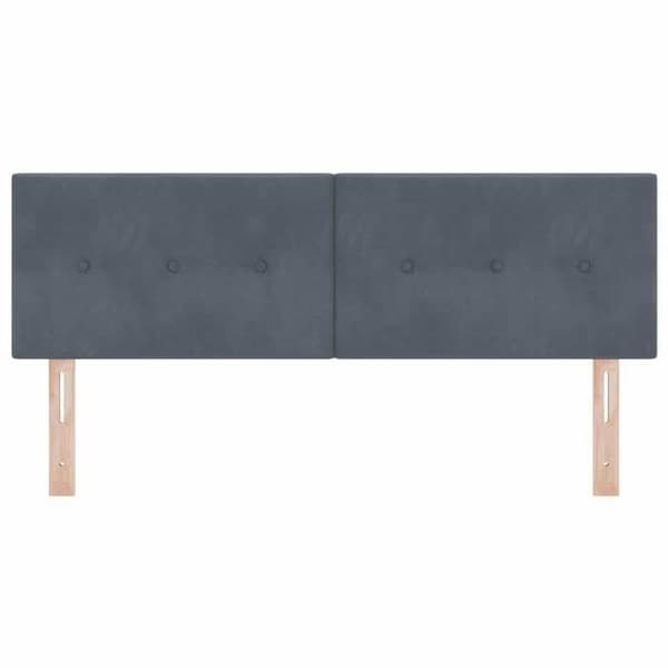 Maison Exclusive - Mörkgrå sänggavel 160 cm Sammet