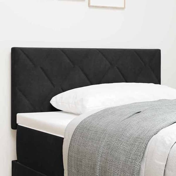 Maison Exclusive - LED Hovedgærde Sort 90 cm Velour