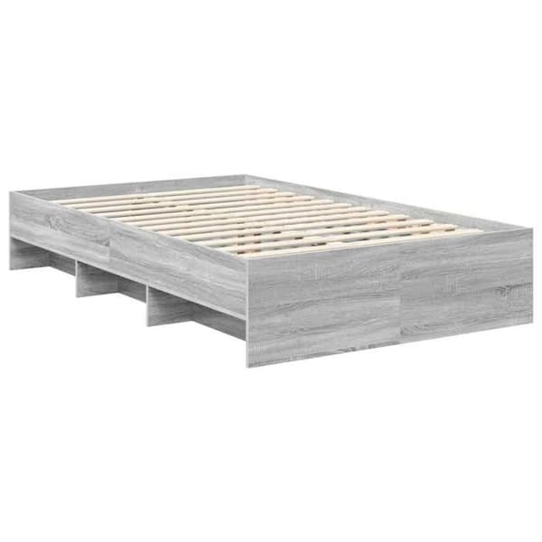 Maison Exclusive - Sängram Sonoma grå 135 x 190 cm Ingenjörsträ