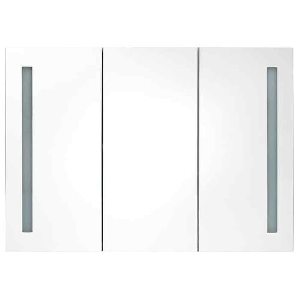 Maison Exclusive - LED-peilikaappi 89x14x62 cm Kiiltävä harmaa