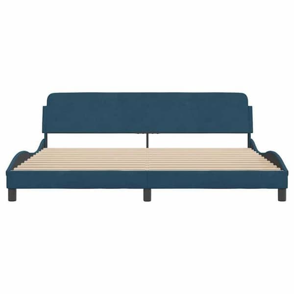 Maison Exclusive - Dover-sänkykehys sininen 200x200 cm sametti