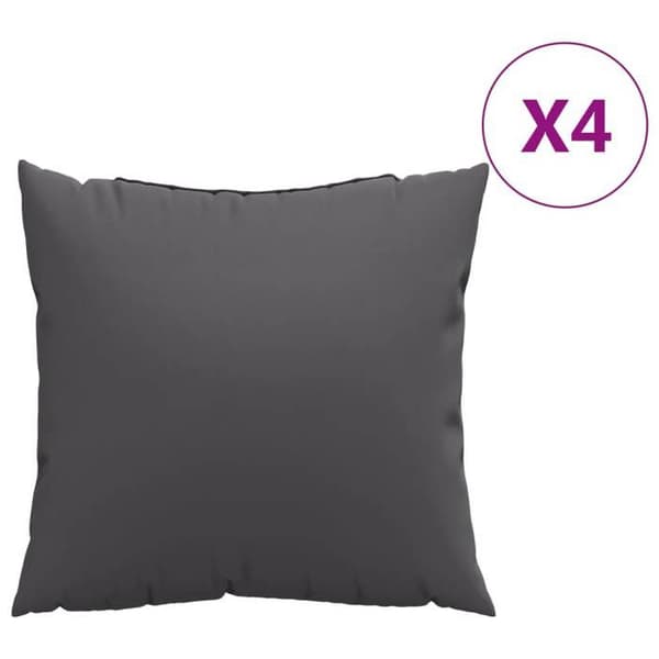 Sofa puder - EKSKLUSIV HUS - 50x50 cm - Sæt af 4 - Antracit - UV-bestandig polyester antracit