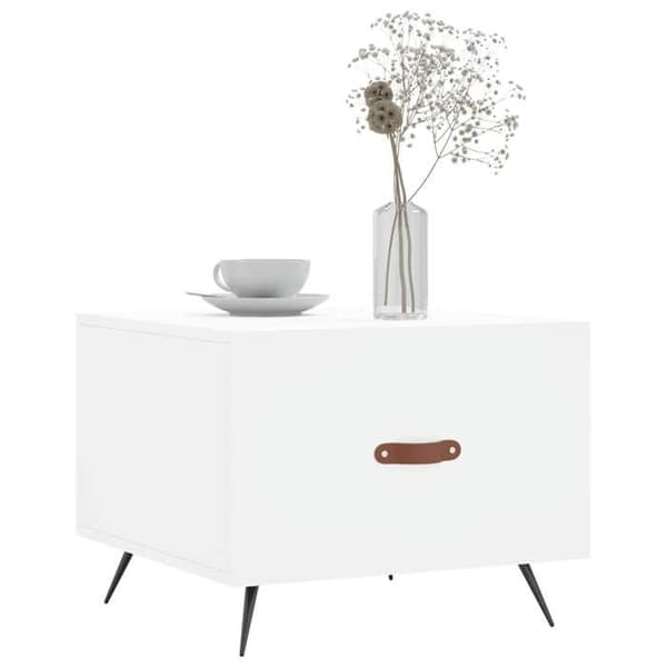 Maison Exclusive - 2 st soffbord vit 50x50x40 cm ingenjörsträ
