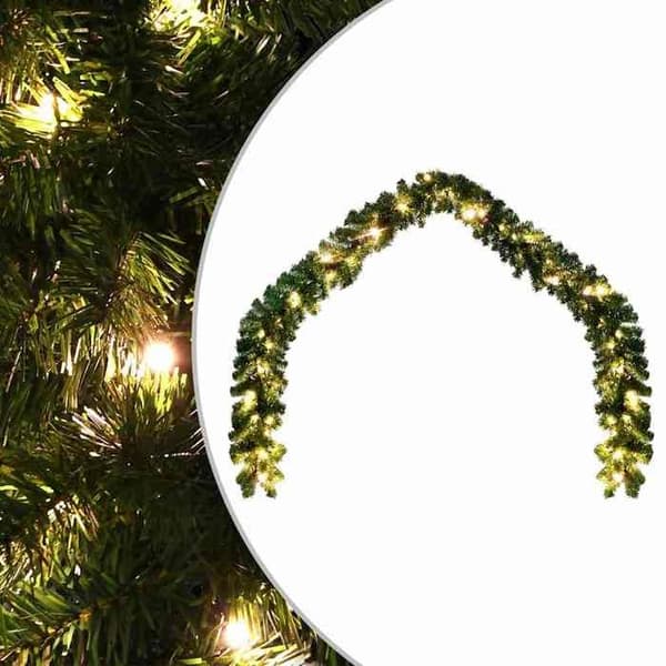 Maison Exclusive - Jouluköynnös LED-valoilla 5 m Vit varm