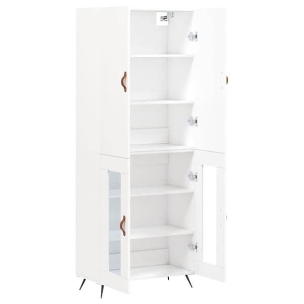 Maison Exclusive - Buffé hög Vit 69,5x34x180 cm Ingenjörsträ Vit