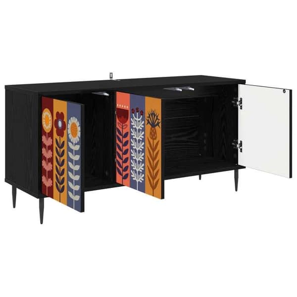 Maison Exclusive - TV-møbel ESSEN 102 x 33 x 51 cm Sort eg Ingeniørtræ