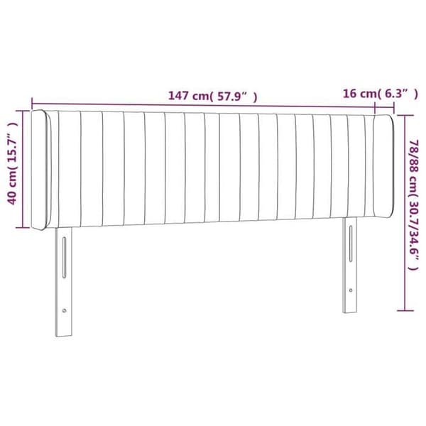 Maison Exclusive - LED-pääty, vaaleanpunainen 147x16x78/88 cm sametti rosa