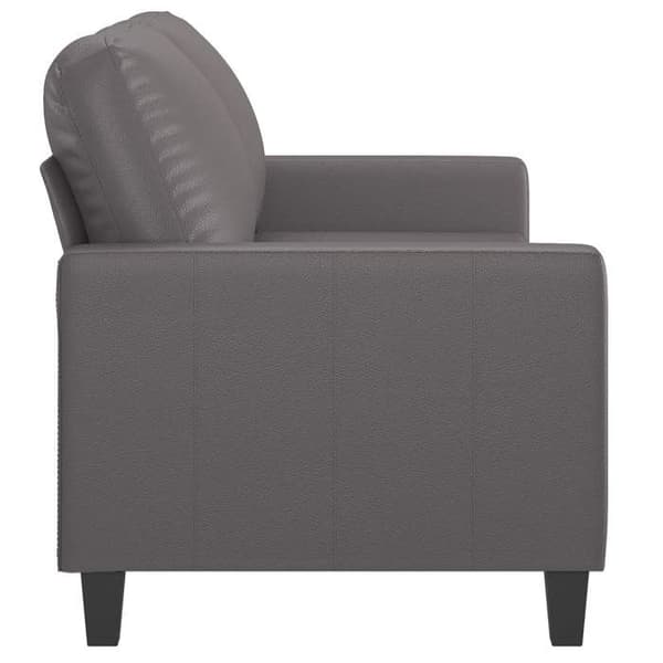 Maison Exclusive - 2-personers sofa Grå 140 cm Syntetisk læder