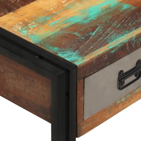 Maison Exclusive - Alustatabletti 3 laatikolla Kierrätetty puu 100x50x35 cm