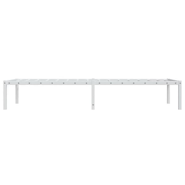 Maison Exclusive - Sängram i vitt metall 80x200 cm