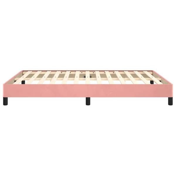 Maison Exclusive - Sängram utan madrass rosa 140x190 cm sammet