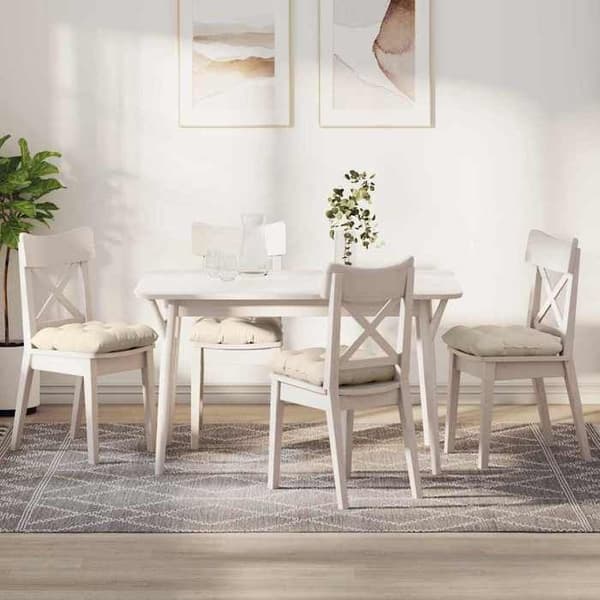 Sædehynder - EKSKLUSIV HUS - 45 x 45 cm - Fløjl - Sæt af 4 - Creme Grädde