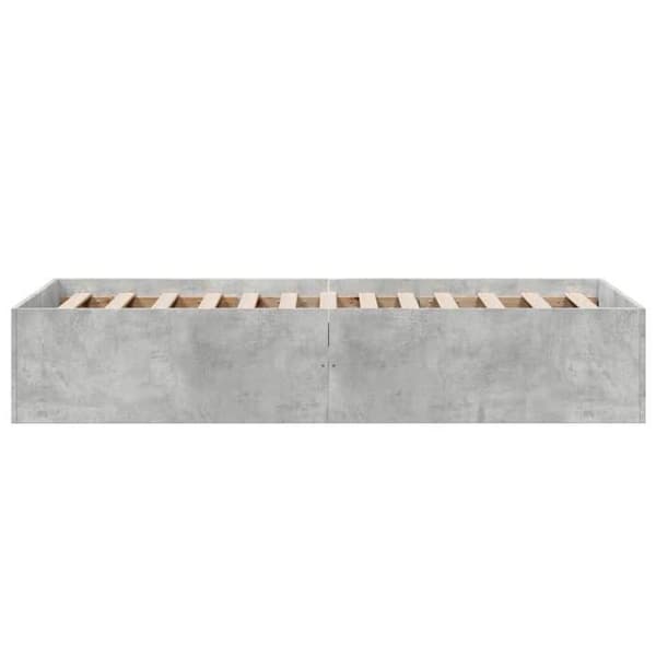 Sengestel - EKSKLUSIV HUS - 100x200 cm - Betongrå - Træ (spånplader) - Lamelseng betong grå