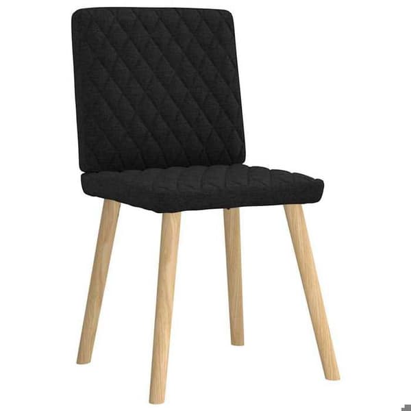 Maison Exclusive - Matstolar set om 6 svart tyg