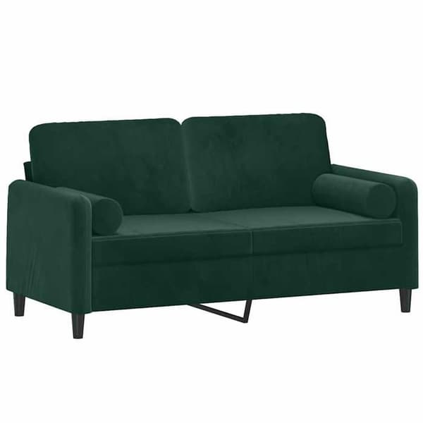Soffa 2 platser - Maison Exclusive - Mörkgrön sammet - Robust metallram - Mjuk sits Mörkgrön
