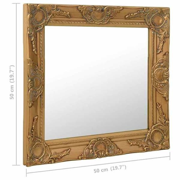 Maison Exclusive - Barockstil väggspegel 50x50 cm Guld