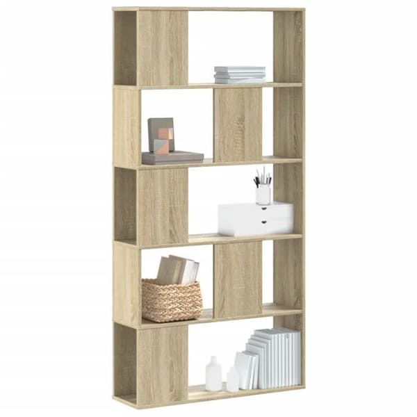 Maison Exclusive - Bibliotek 5 niveauer egetræ sonoma ingeniørtræ