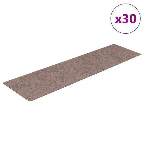 Maison Exclusive - Selvklæbende trappetæpper 30 stk. 76 x 20 cm Lys brun Rektangulær