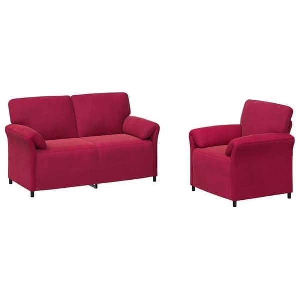 Maison Exclusive - Sæt af 2 Sofaer Bordeaux Velour
