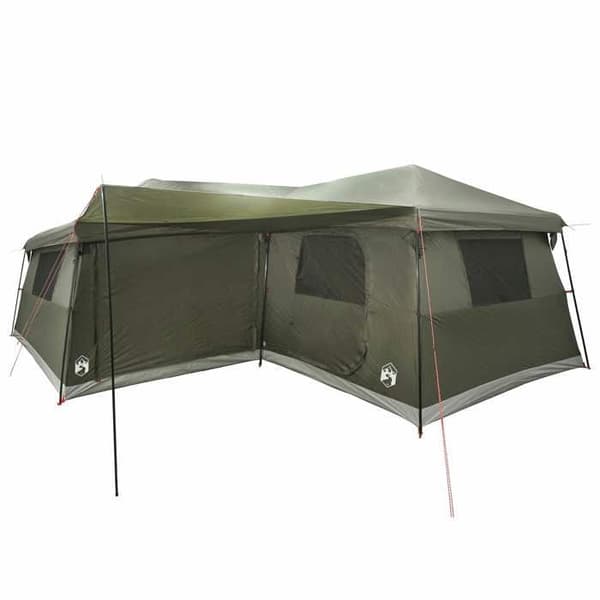 Familjetält - EXKLUSIVT HUS - 14 platser - Polyester 185T PU - 3 sovrum - 18,75 m²