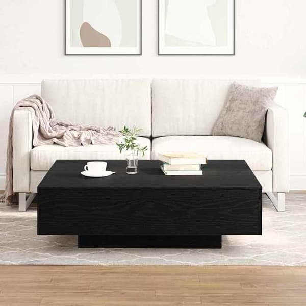 Maison Exclusive - Sort egetræ sofabord 100 x 100 x 31 cm svart ek