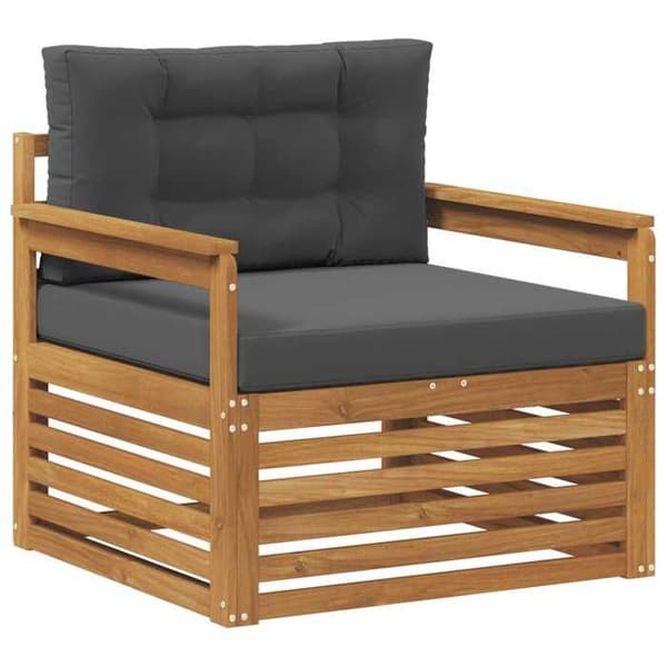 Udendørs sofa - EKSKLUSIV HUS - Massiv akacie - Polyesterfyld - Lakeret finish - Modulær