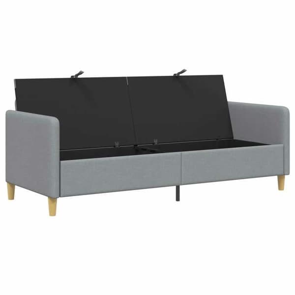 Maison Exclusive - Soffa med förvaring Ljusgrå 192 x 78 x 87 cm Polyester
