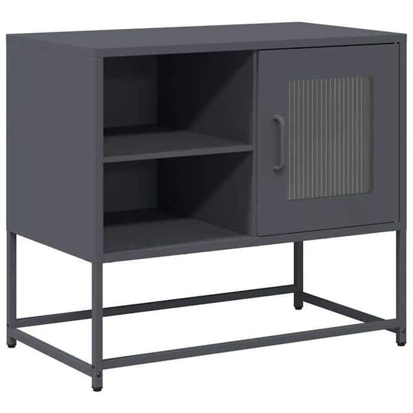 Maison Exclusive - TV-möbel antracit 68x39x60,5 cm stål