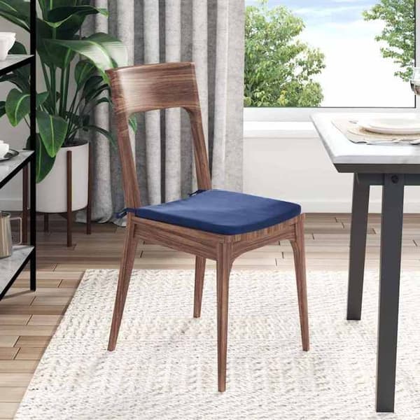 Stolepuder - EKSKLUSIV HUS - Sæt med 4 stk - Premium velour - Blå - 40 x 40 x 3 cm Blå