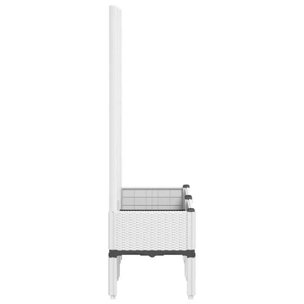 Maison Exclusive - Blomlåda med vitt spaljé 80x40x142 cm PP